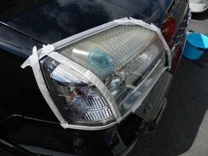 エクストレイル ヘッドライト補修施工前画像.jpg